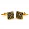 Rustic Gold Stepping Design Cufflinks 3.JPG